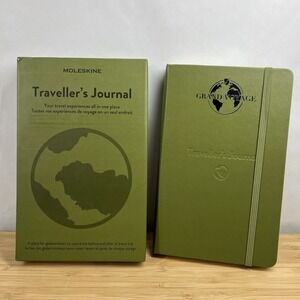 Moleskine Guided Traveller's Journal Green 5.12"x8.25"  NEW • 400 Pgs